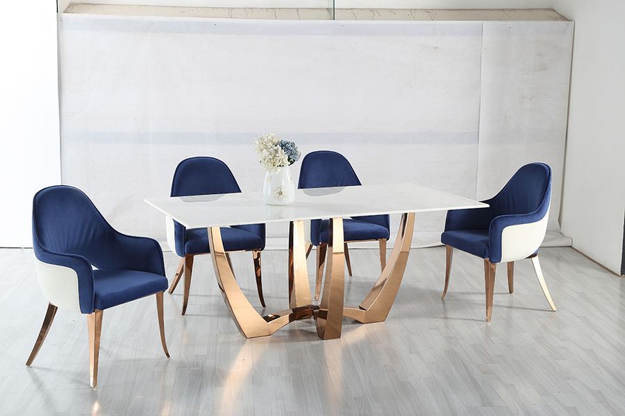 Luxusný jedálenský mramorový stôl Pearl