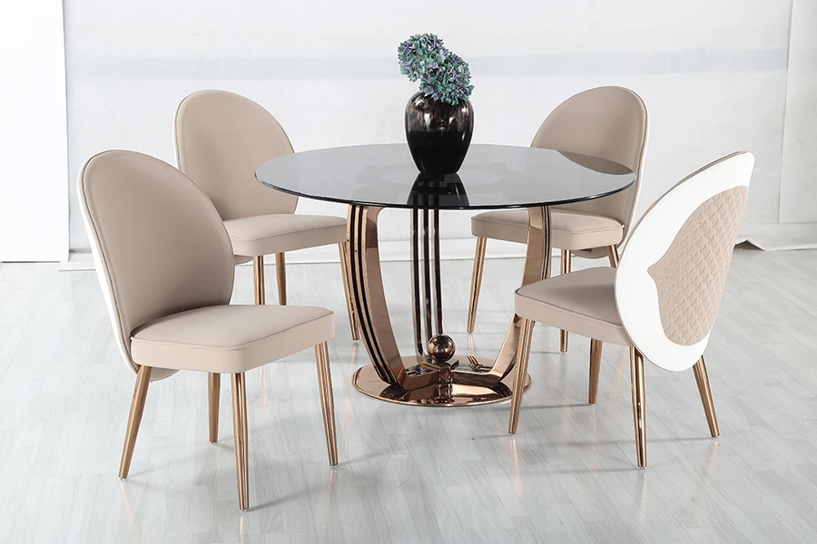 Luxusný okrúhly jedálenský stôl Galli
